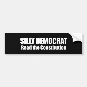 Anti-Obama - gekke-democraat, lees de grondwet Bumpersticker