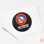 Anti-Obama - gekke-democraat, lees de grondwet Ronde Sticker (Envelop)