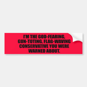 Anti-Obama - God vreest conservatief Bumpersticker