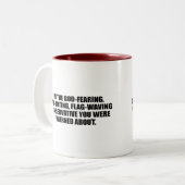Anti-Obama - God vreest conservatief Tweekleurige Koffiemok (Voorkant links)