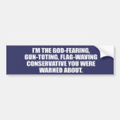 Anti-Obama - God vreest conservatieve Bumpersticke Bumpersticker (Voorkant)