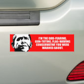 Anti-Obama - God vreest conservatieve Bumpersticke Bumpersticker (Op auto)