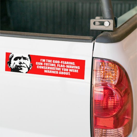 Anti-Obama - God vreest conservatieve Bumpersticke Bumpersticker (Op Truck)