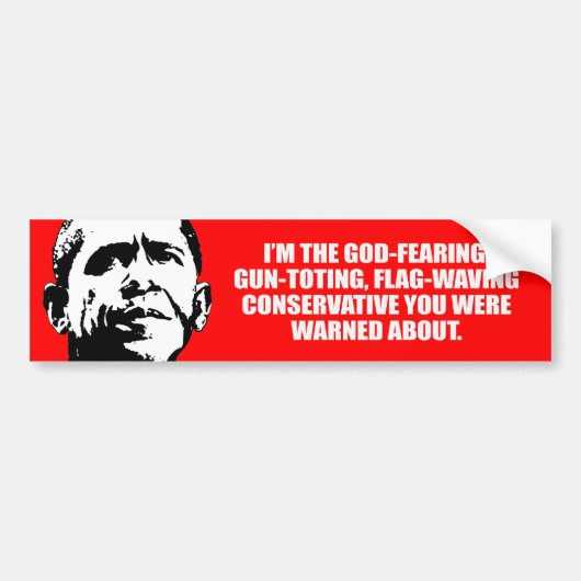 Anti-Obama - God vreest conservatieve Bumpersticke Bumpersticker (Voorkant)