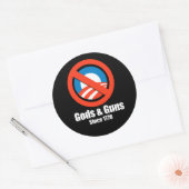 Anti-Obama - goden en pistolen sinds 1776 Ronde Sticker (Envelop)