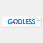 Anti-Obama - GODLESS Bumpersticker (Voorkant)