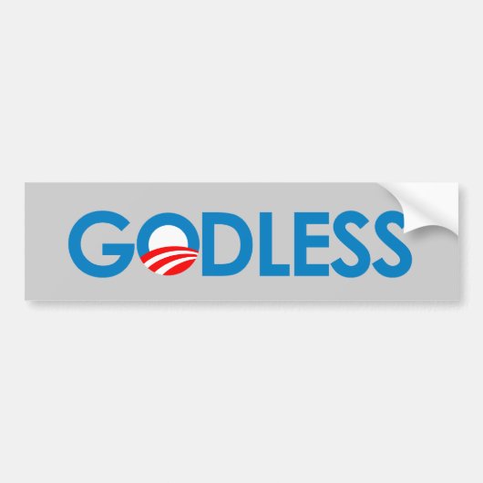 Anti-Obama - GODLESS Bumpersticker (Voorkant)