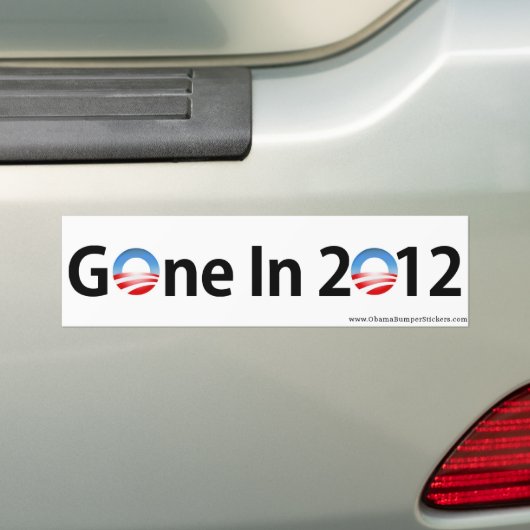 Anti-Obama "Gone in 2012" Bumpersticker (Op auto)