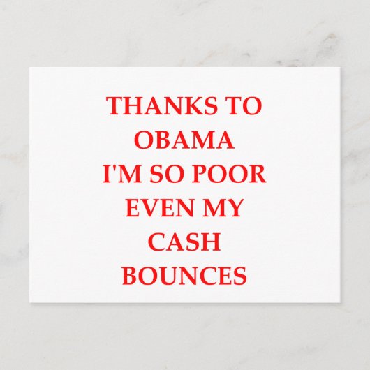 anti - obama grap briefkaart (Voorkant)