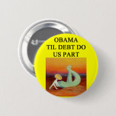 anti - obama grap ronde button 5,7 cm (Voorkant /achterkant)