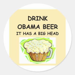 anti obama-grappen ronde sticker