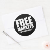 Anti-Obama - Gratis Markten niet Freeloaders wit Ronde Sticker (Envelop)