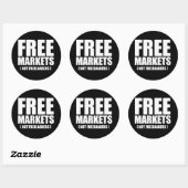 Anti-Obama - Gratis Markten niet Freeloaders wit Ronde Sticker (Vel)