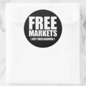 Anti-Obama - Gratis Markten niet Freeloaders wit Ronde Sticker (Tas)