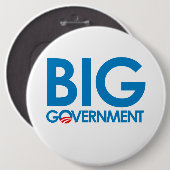 Anti-Obama - Grote Regering Ronde Button 6,0 Cm (Voorkant /achterkant)
