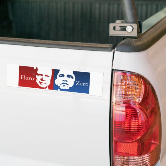Anti-Obama - Hero vs. Zero Bumpersticker (Op Truck)