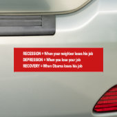 ANTI-OBAMA- Herstel wanneer Obama zijn baan verlie Bumpersticker (Op auto)