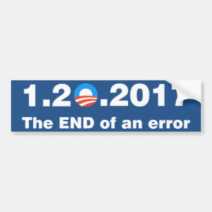Anti Obama Het einde van een fout Bumpersticker