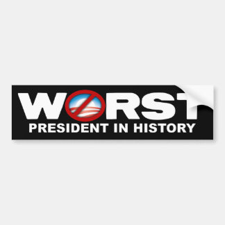 Anti-Obama - Het ergste President in de geschieden Bumpersticker