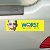 Anti-Obama - Het ergste President ooit Bumpersticker (Op auto)