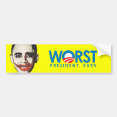 Anti-Obama - Het ergste President ooit Bumpersticker (Voorkant)