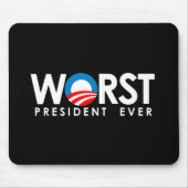 Anti-Obama - het ergste President ooit wit Muismat (Voorkant)