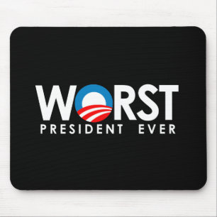 Anti-Obama - het ergste President ooit wit Muismat