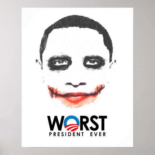 Anti-Obama - Het ergste President ooit zwart Poster (Voorkant)