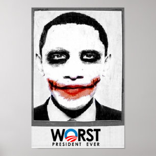 Anti-Obama - Het ergste President ooit zwart Poster