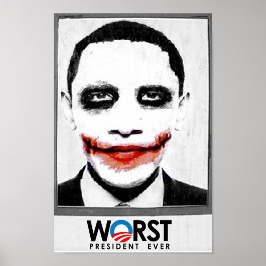 Anti-Obama - Het ergste President ooit zwart Poster (Voorkant)