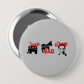 Anti-Obama - Het goede. Het slechte. De Commissie Ronde Button 4,0 Cm (Voorkant /achterkant)