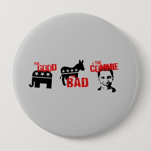 Anti-Obama - Het goede. Het slechte. De Commissie Ronde Button 4,0 Cm (Voorkant)