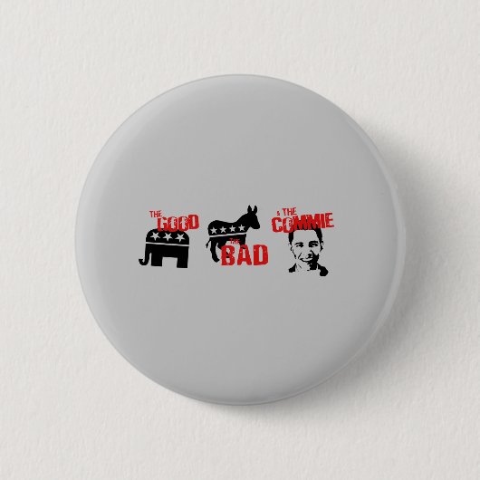 Anti-Obama - Het goede. Het slechte. De Commissie Ronde Button 5,7 Cm (Voorkant)