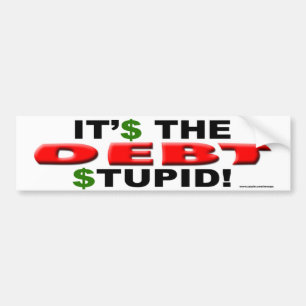 anti-Obama "Het is de schuldenstootje" bumperstick Bumpersticker