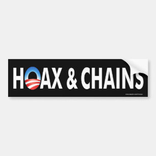 Anti-obama "Hoax & Chains" bumpersticker