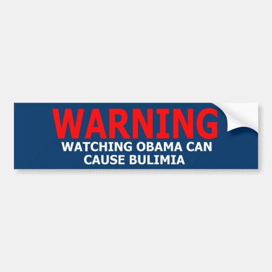 Anti Obama honk Bumpersticker (Voorkant)