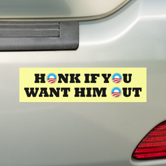 Anti-Obama 'honk if'-stickers Bumpersticker (Op auto)