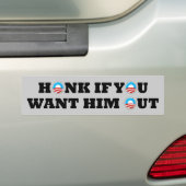 Anti-Obama 'honk if'-stickers Bumpersticker (Op auto)