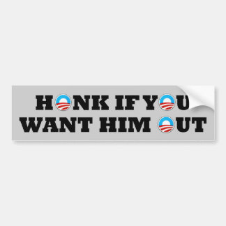 Anti-Obama 'honk if'-stickers Bumpersticker