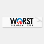 Anti-Obama - Hoop dat hij faalt Bumpersticker (Voorkant)