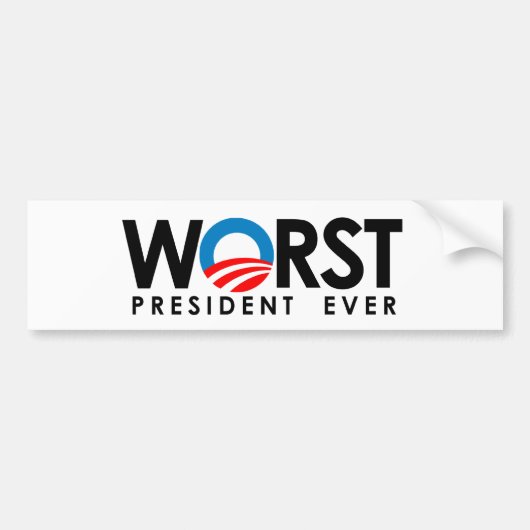 Anti-Obama - Hoop dat hij faalt Bumpersticker (Voorkant)