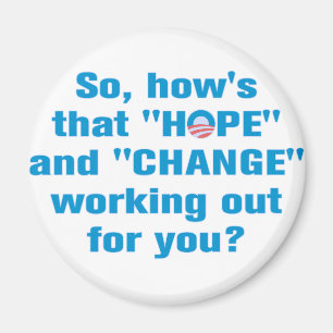 Anti-Obama "Hope" en "Change" Magnet