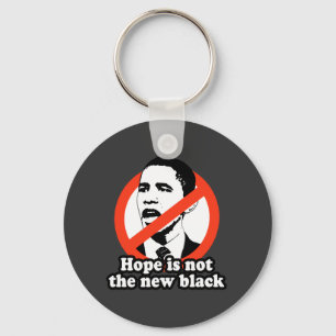 ANTI-OBAMA/HOPE IS NIET DE NIEUWE ZWARTE SLEUTELHANGER