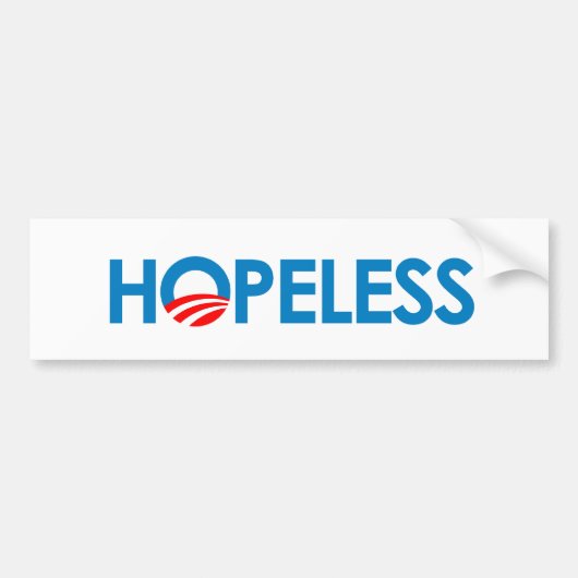 Anti-Obama - HOPELESS Bumpersticker (Voorkant)