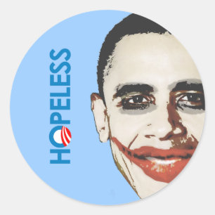 Anti-Obama - HOPELESS Ronde Sticker