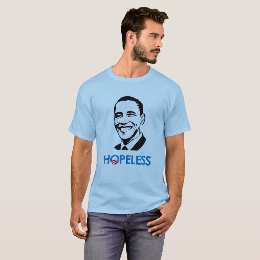 Anti-Obama - HOPELESS T-shirt (Voorkant volledig)