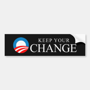Anti-Obama - Hou je veranderingen bij Bumpersticker