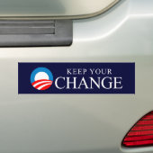 Anti-Obama - Hou je veranderingen bij Bumpersticker (Op auto)