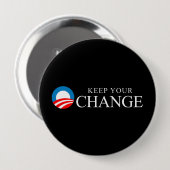 Anti-Obama - Hou je veranderingen bij Ronde Button 4,0 Cm (Voorkant /achterkant)