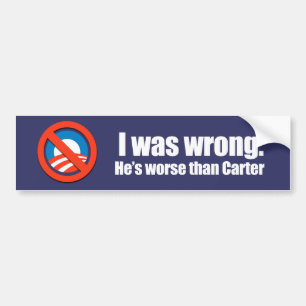 Anti-Obama - ik had het mis. hij is erger dan cart Bumpersticker